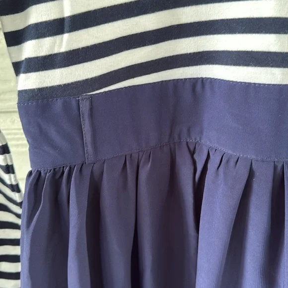 Modcloth Black and Blue Striped Long Sleeve Dress - Picture 2 of 11